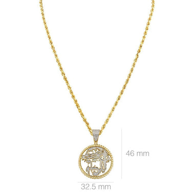Yellow Diamond Jesus Head Pendant 10k Yellow Gold 0.42 Ctw